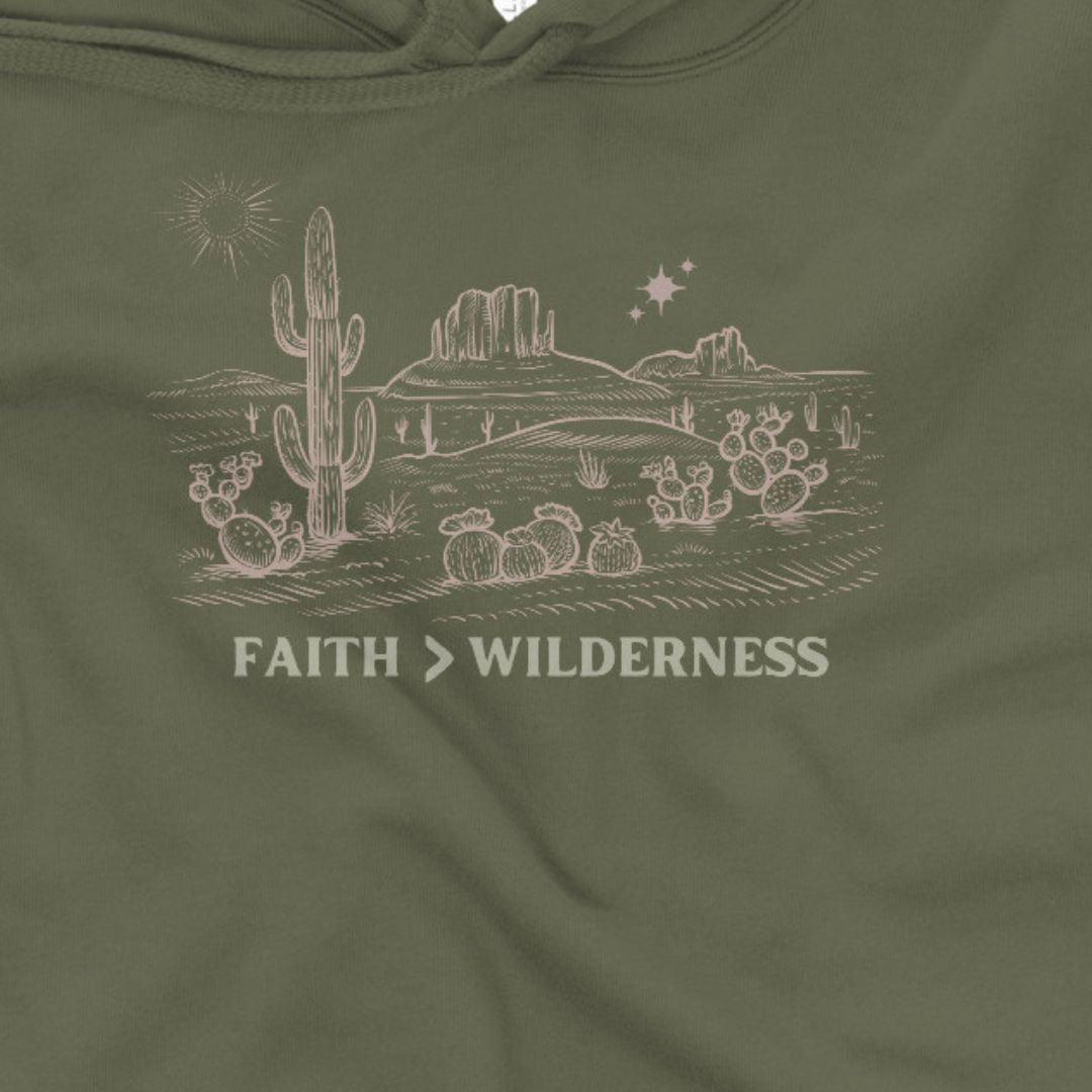 Faith in the Wilderness Crop Hoodie