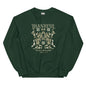 Forest Green Thankful Sweatshirt laid flat, showcasing classic fit and soft air-jet spun yarn on Gildan 18000.