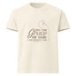 Vintage white colored Grace of God tee with lily and 1 Corinthians 15:10.  Faith message on Christian shirt.