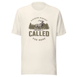 Called for more kingdom mindset with a stag and tree line. Minimalist. Christian shirt.